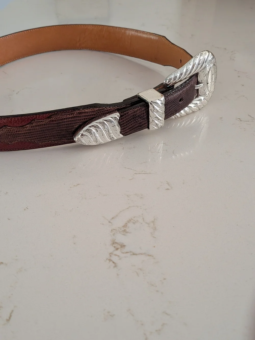 Tony Lama Tegu Lizard Belt 32